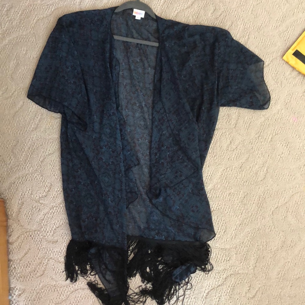Lularoe kimono with fringe
